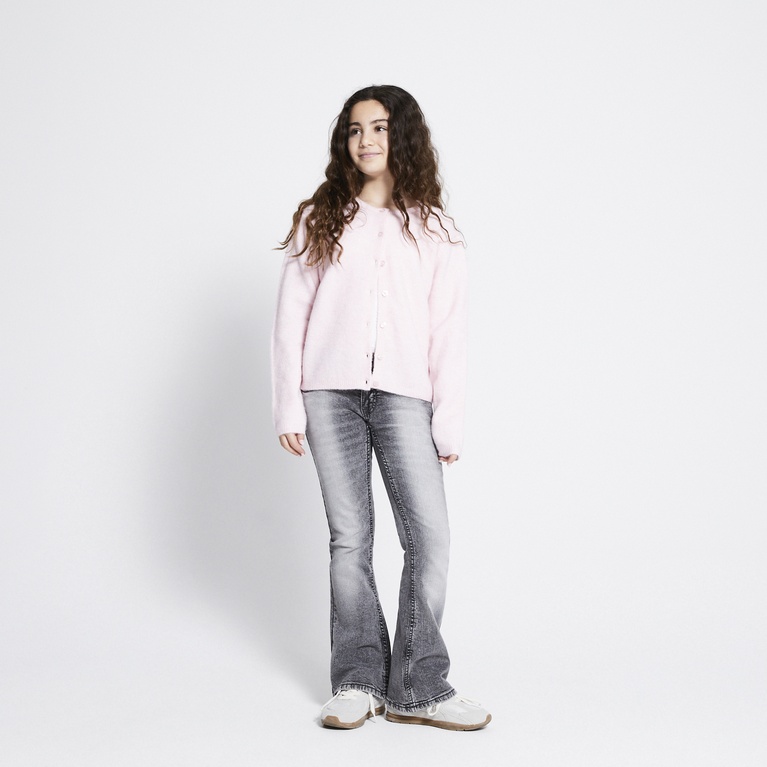 Basic knit cardigan "Audrey star" Soft Pink